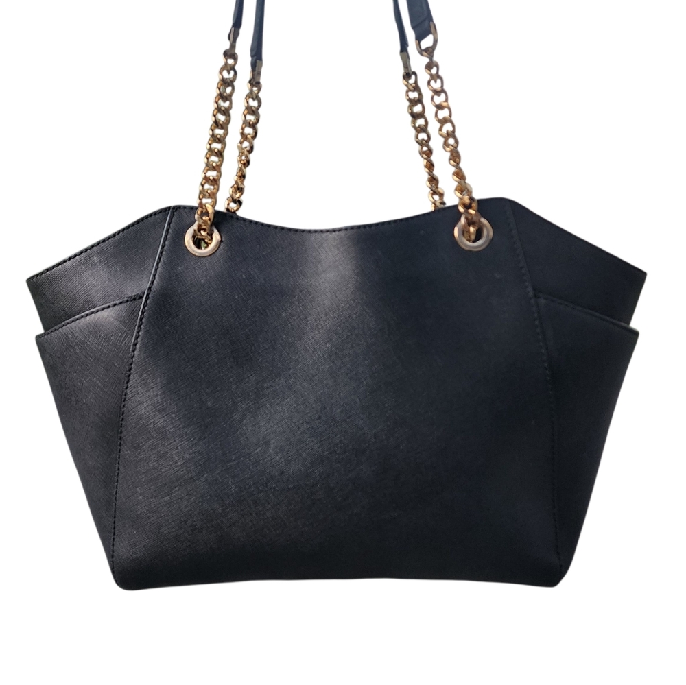 Michael Kors Jet Set Saffiano Leather Travel Large Chain Tote Bag - Picture 2 of 11